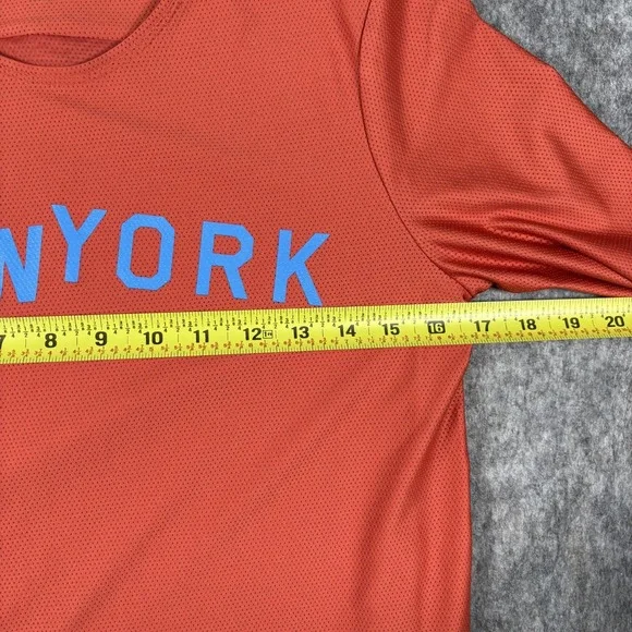Tracksmith New York Long Sleeve Shirt Men Small Mesh 2024 Marathon NYC Orange - Picture 5 of 12